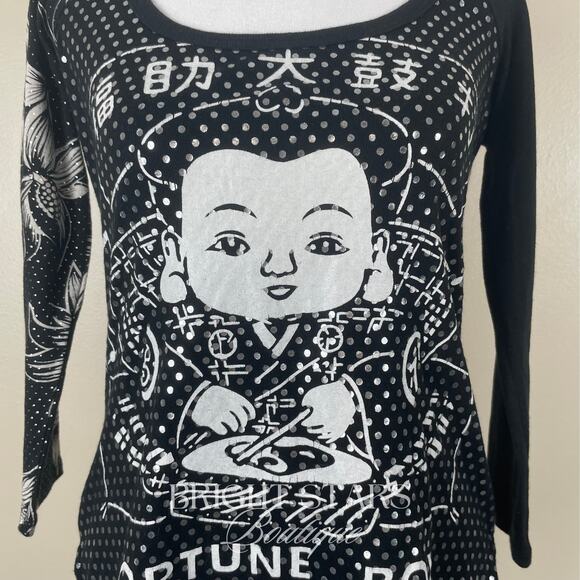 Extremely Rare Fortune Boy Top ASO Lorelai Gilmore Girls 3/4 Sleeve Y2K Graphic - Picture 8 of 8